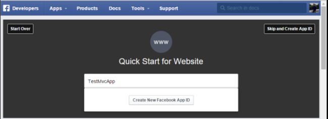 Creating Facebook App ID